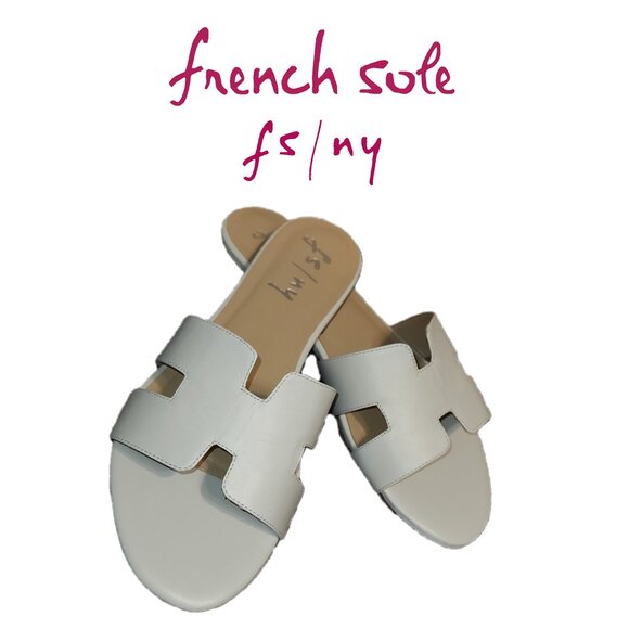French Sole Shoes - French Sole White Leather Alibi Sandals NWT Size 8.5